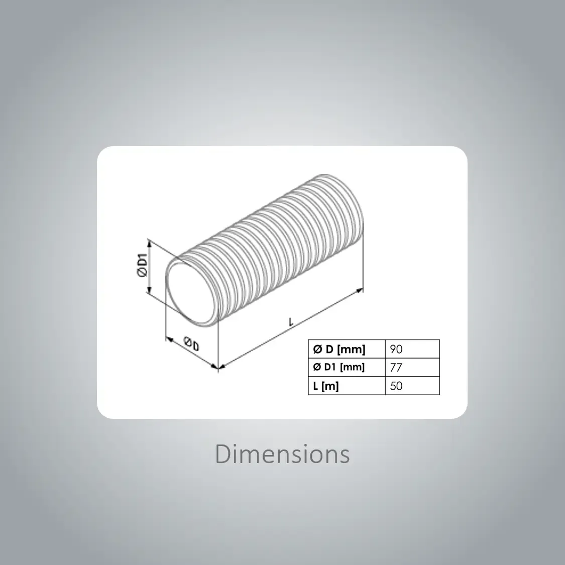 BlauFast 90 - RK90/50-01 Ducting 50m - Image 2