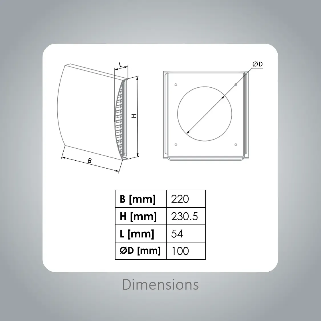 Blauberg AH10-100 Cowl - Image 3